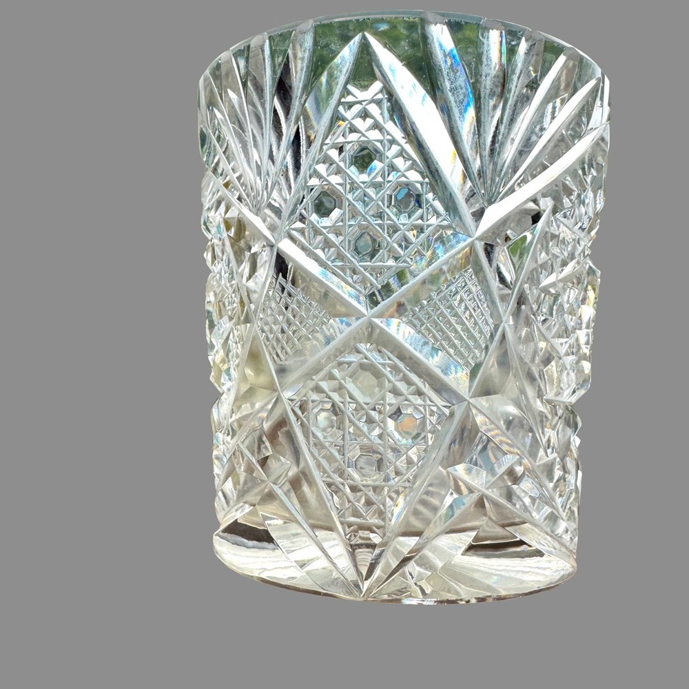 Elegant Vintage Cut Crystal Glass Drinking Glass